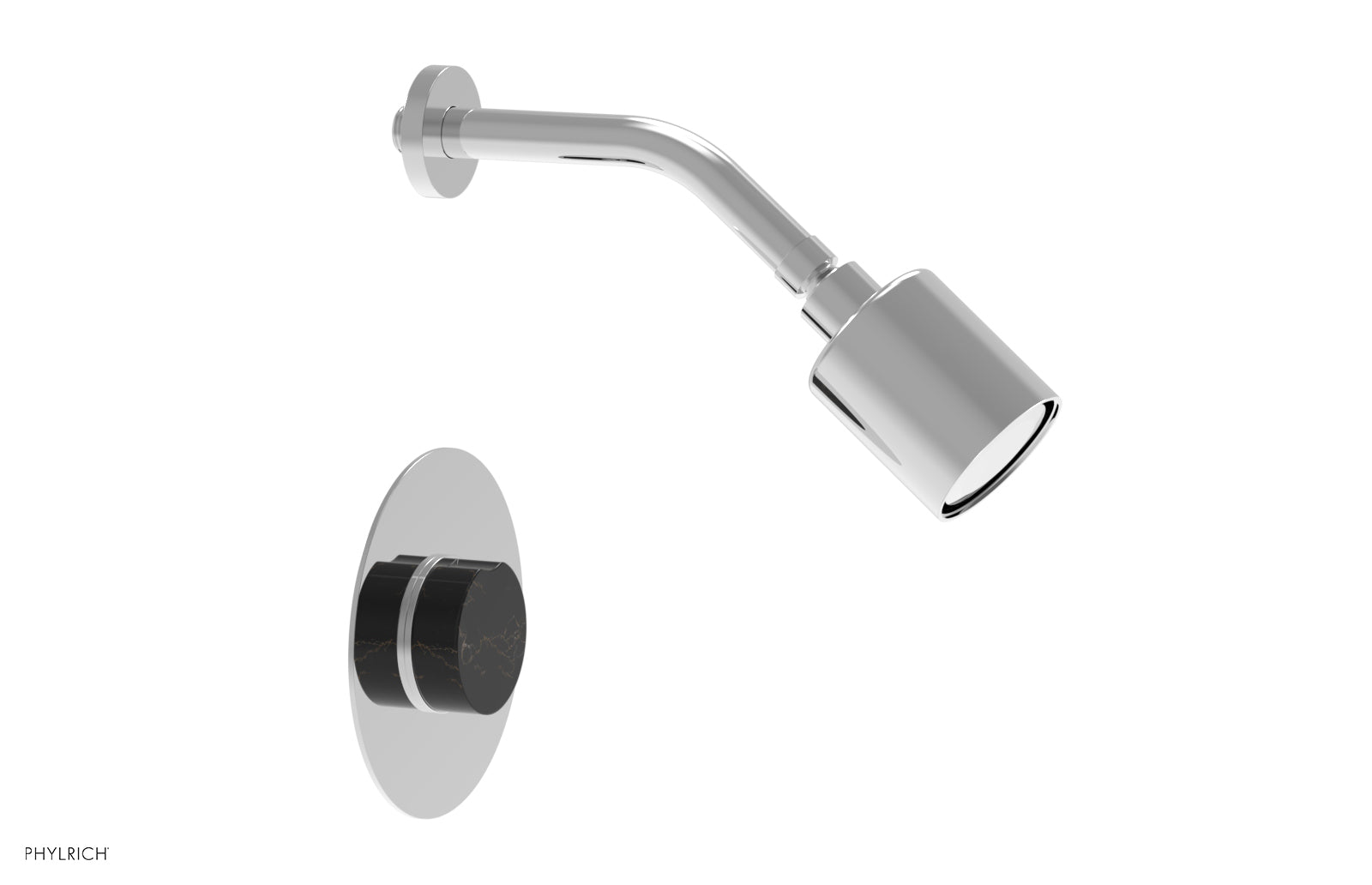 polished chrome shower set