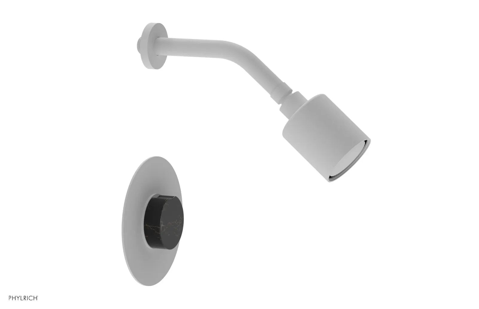 Phylrich CIRC Pressure Balance Shower Set - Black Marble Handle by Phylrich