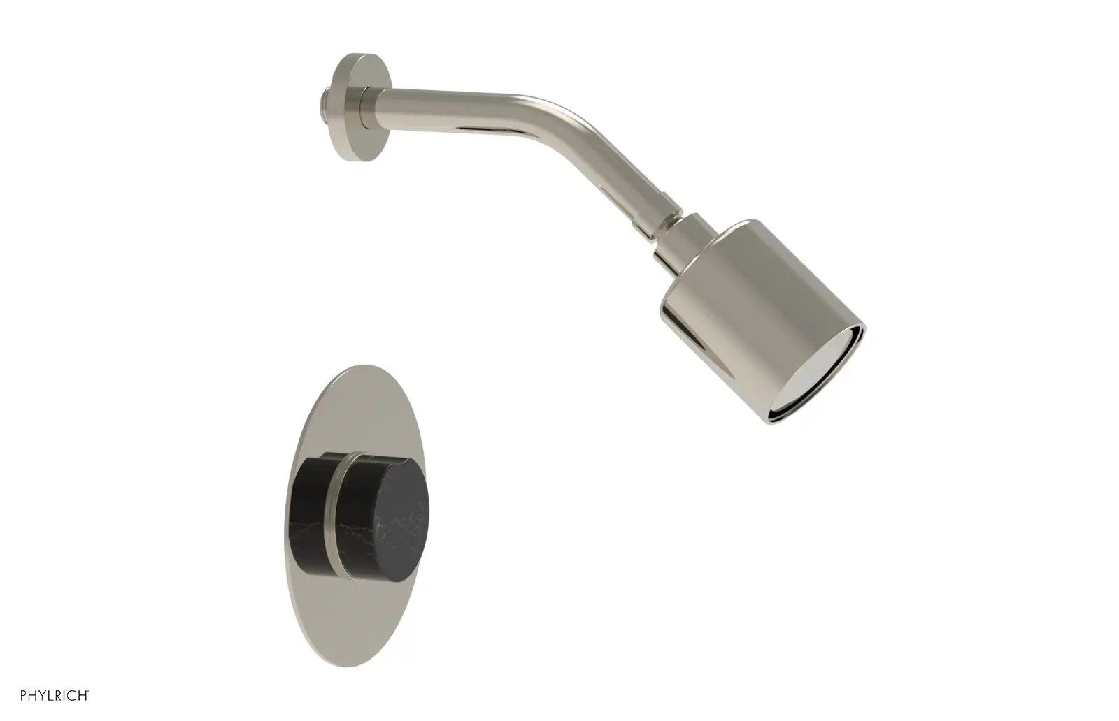 Phylrich CIRC Pressure Balance Shower Set - Black Marble Handle by Phylrich