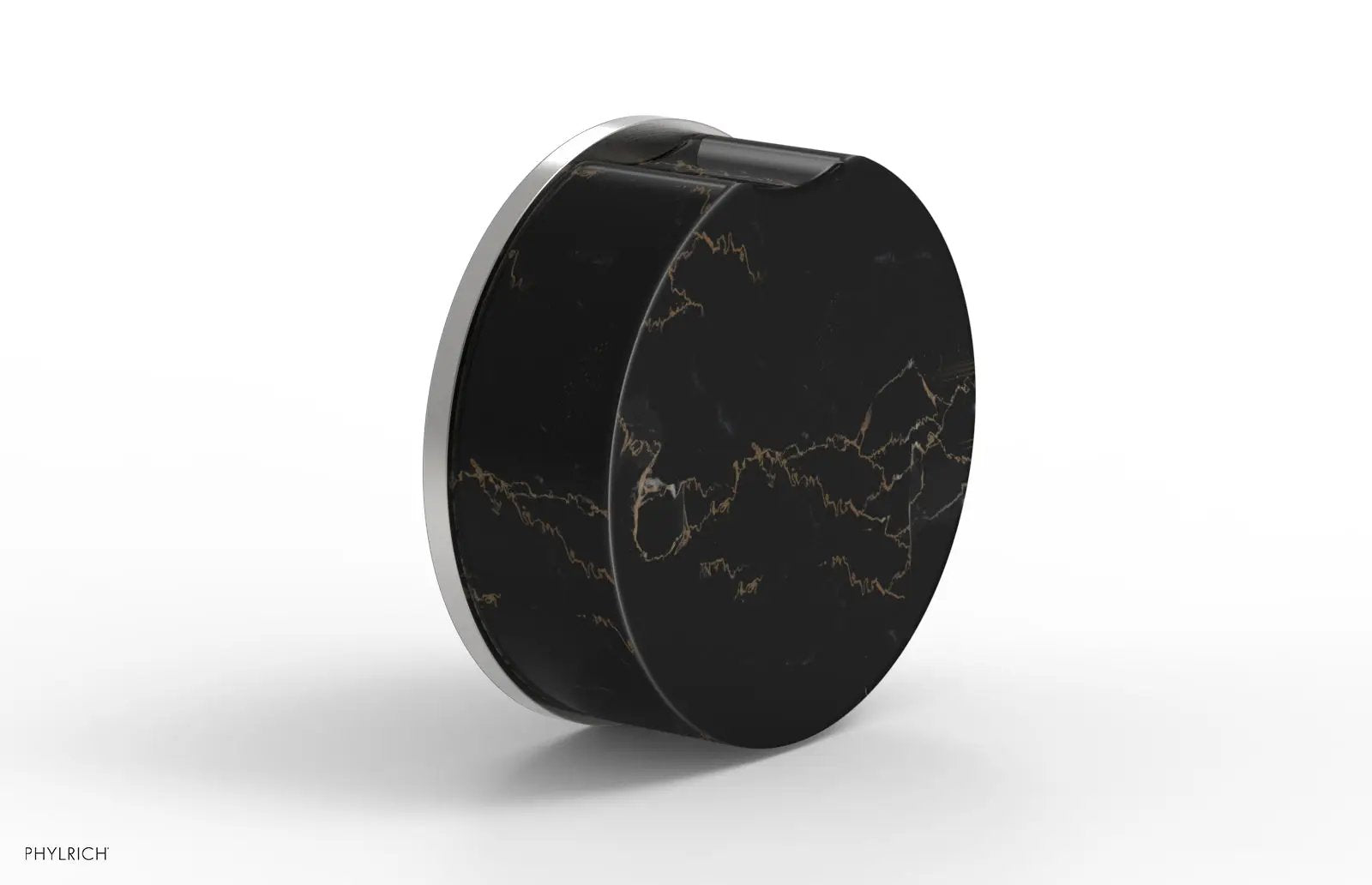 Phylrich CIRC Volume Control/Diverter Trim - Black Marble Handle by Phylrich