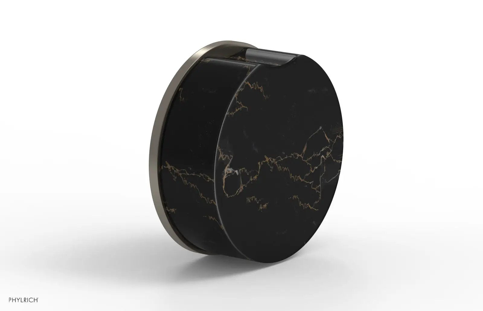 Phylrich CIRC Volume Control/Diverter Trim - Black Marble Handle by Phylrich