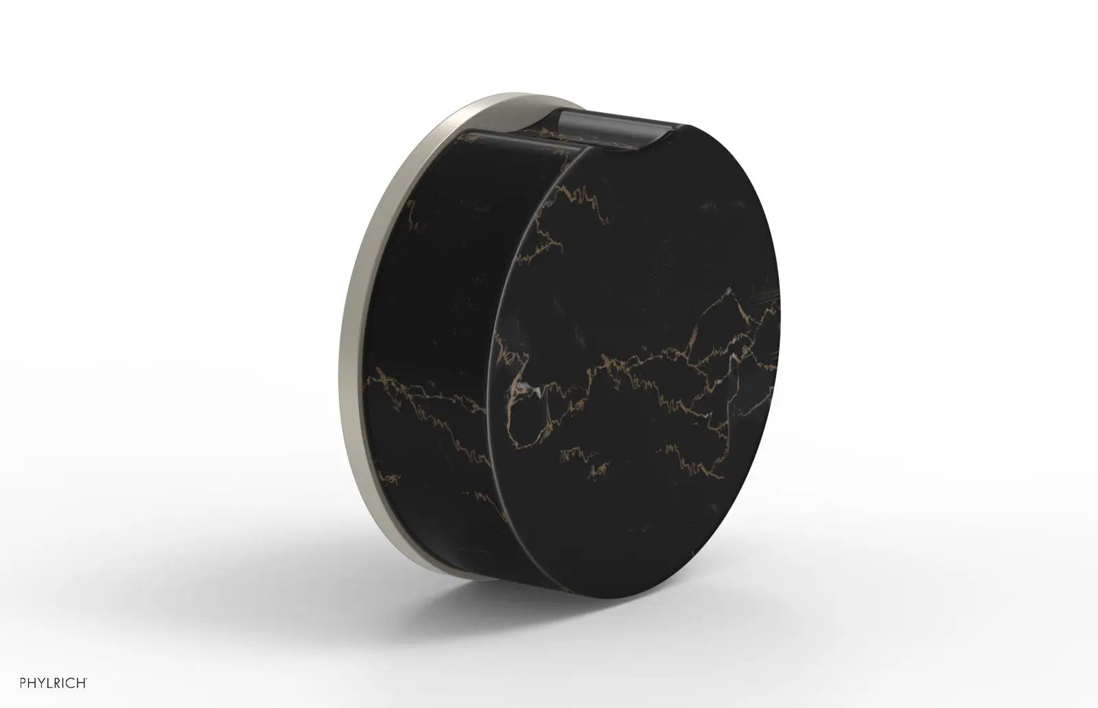 Phylrich CIRC Volume Control/Diverter Trim - Black Marble Handle by Phylrich