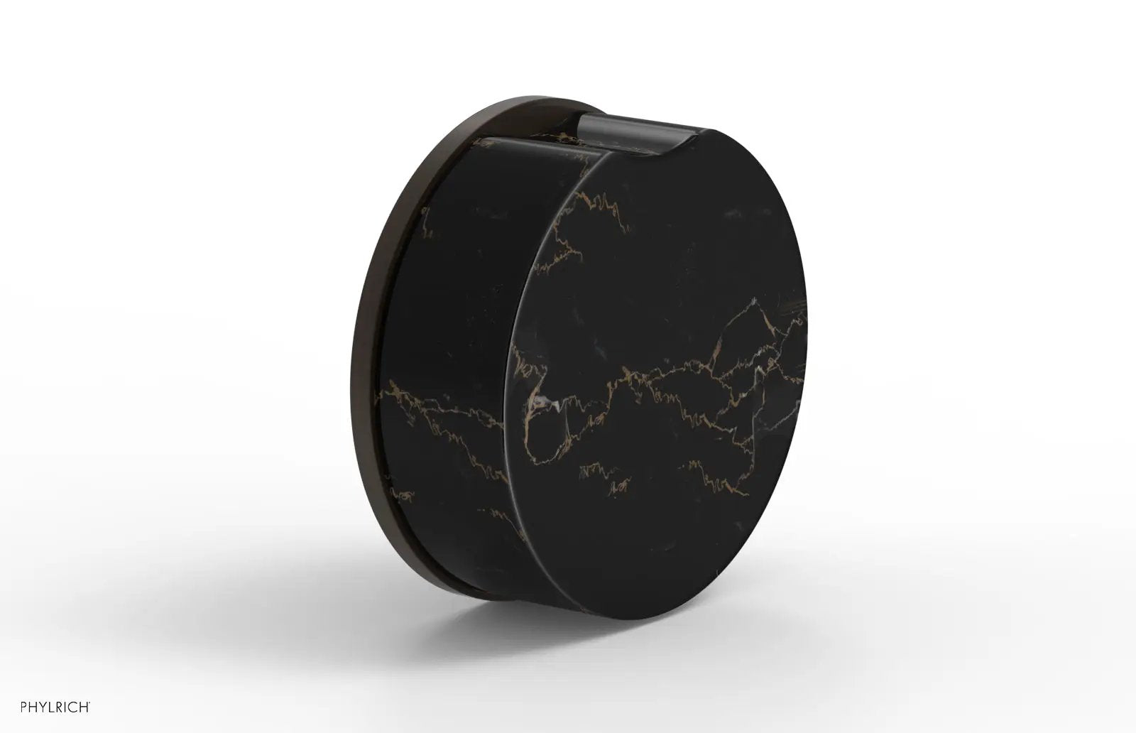 Phylrich CIRC Volume Control/Diverter Trim - Black Marble Handle by Phylrich