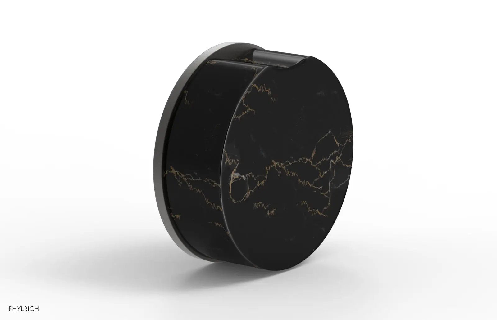 Phylrich CIRC Volume Control/Diverter Trim - Black Marble Handle by Phylrich