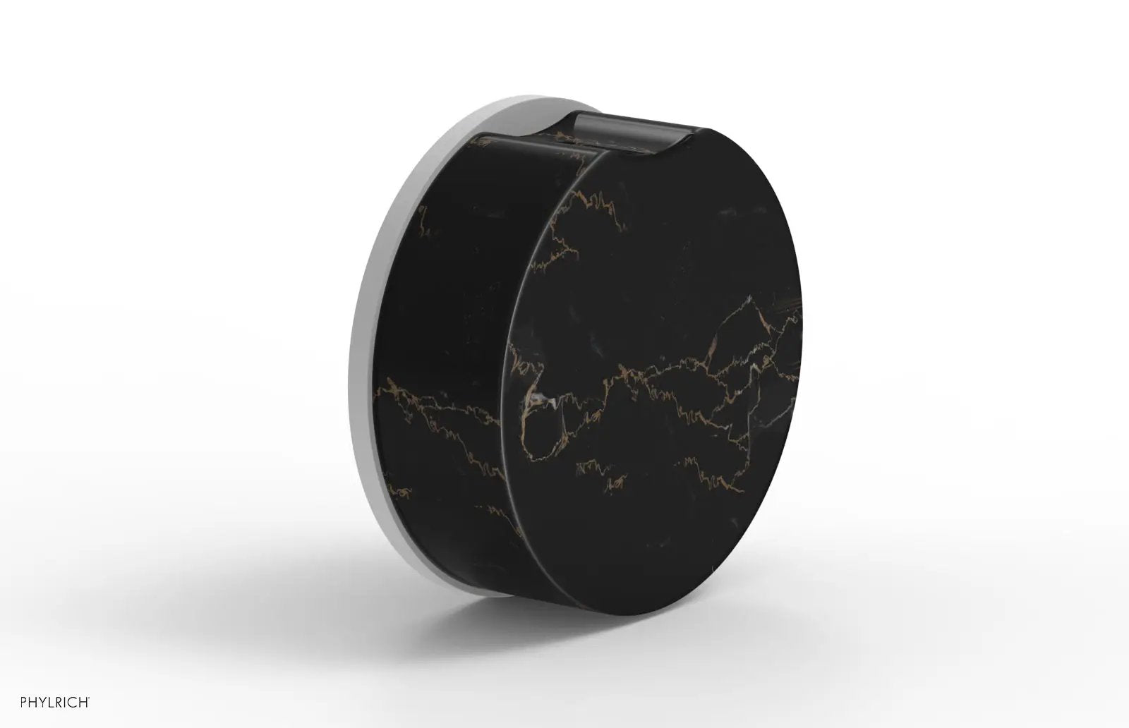 Phylrich CIRC Volume Control/Diverter Trim - Black Marble Handle by Phylrich