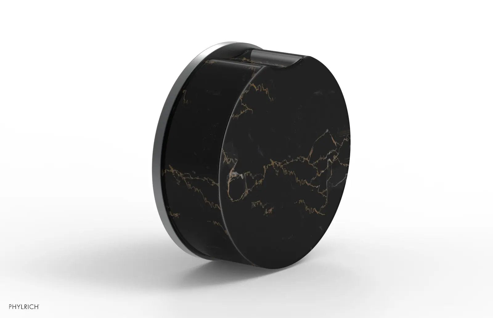 Phylrich CIRC Volume Control/Diverter Trim - Black Marble Handle by Phylrich