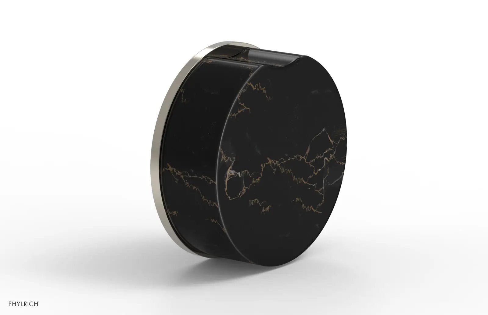 Phylrich CIRC Volume Control/Diverter Trim - Black Marble Handle by Phylrich