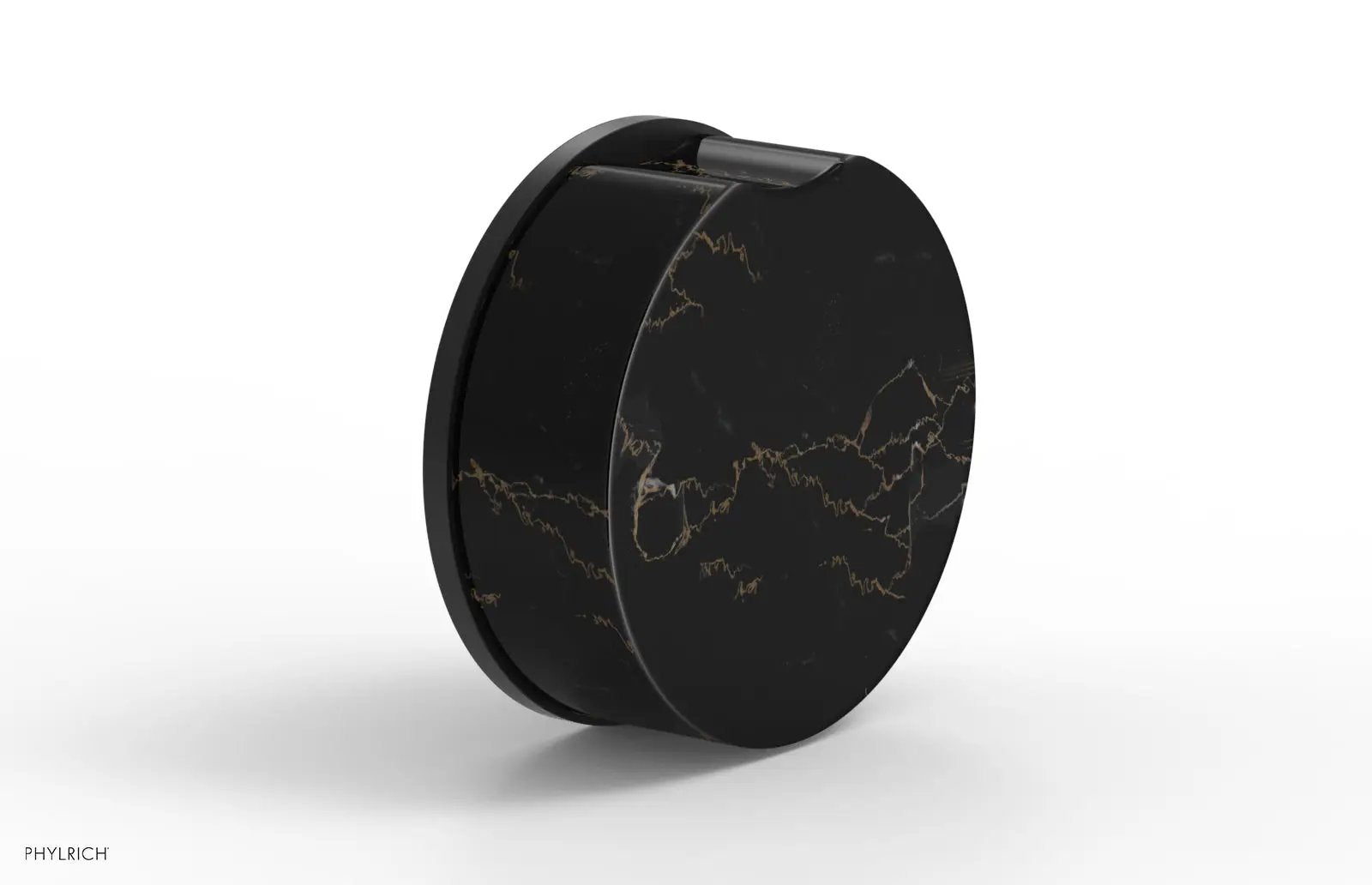 Phylrich CIRC Volume Control/Diverter Trim - Black Marble Handle by Phylrich