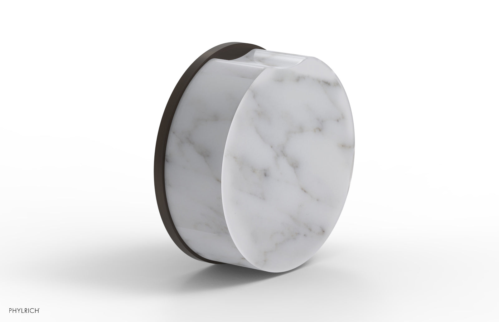 Phylrich CIRC Volume Control/Diverter Trim - White Marble Handle by Phylrich