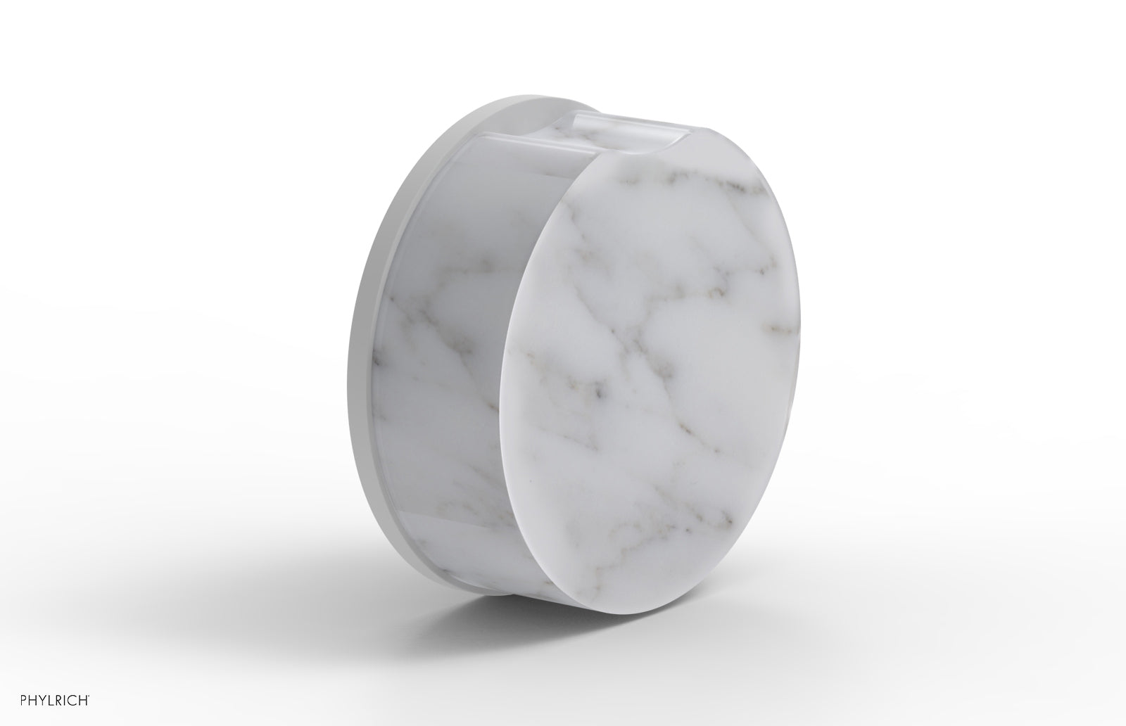 Phylrich CIRC Volume Control/Diverter Trim - White Marble Handle by Phylrich