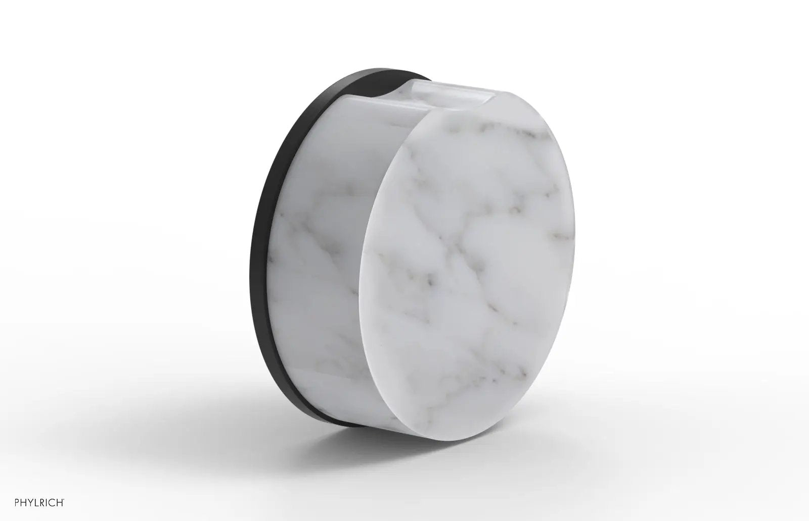 Phylrich CIRC Volume Control/Diverter Trim - White Marble Handle by Phylrich