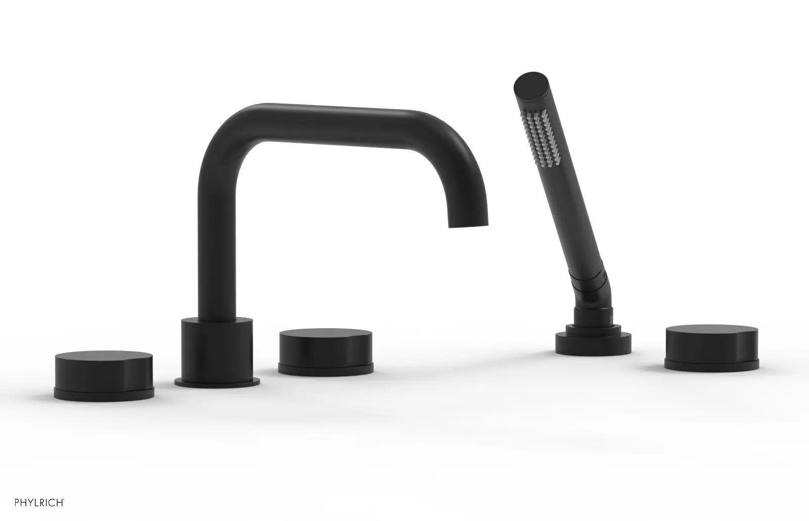 Phylrich CIRC Deck Tub Set with Hand Shower - Round Handles by Phylrich