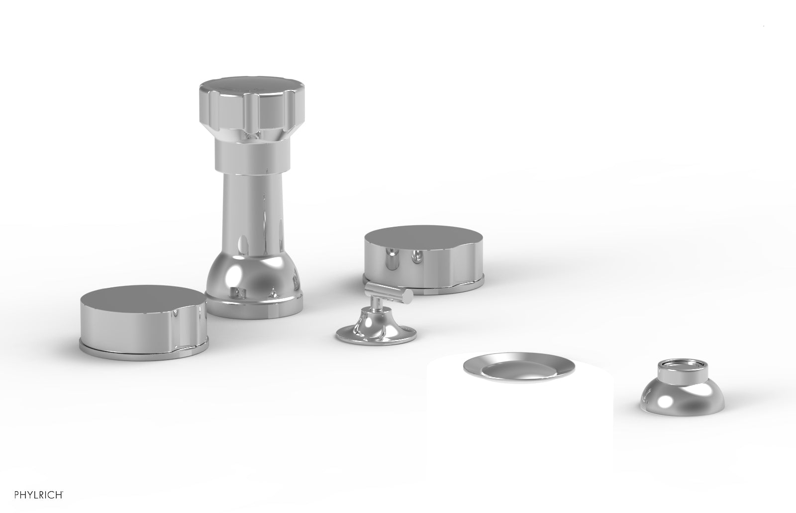 polished chrome bidet set