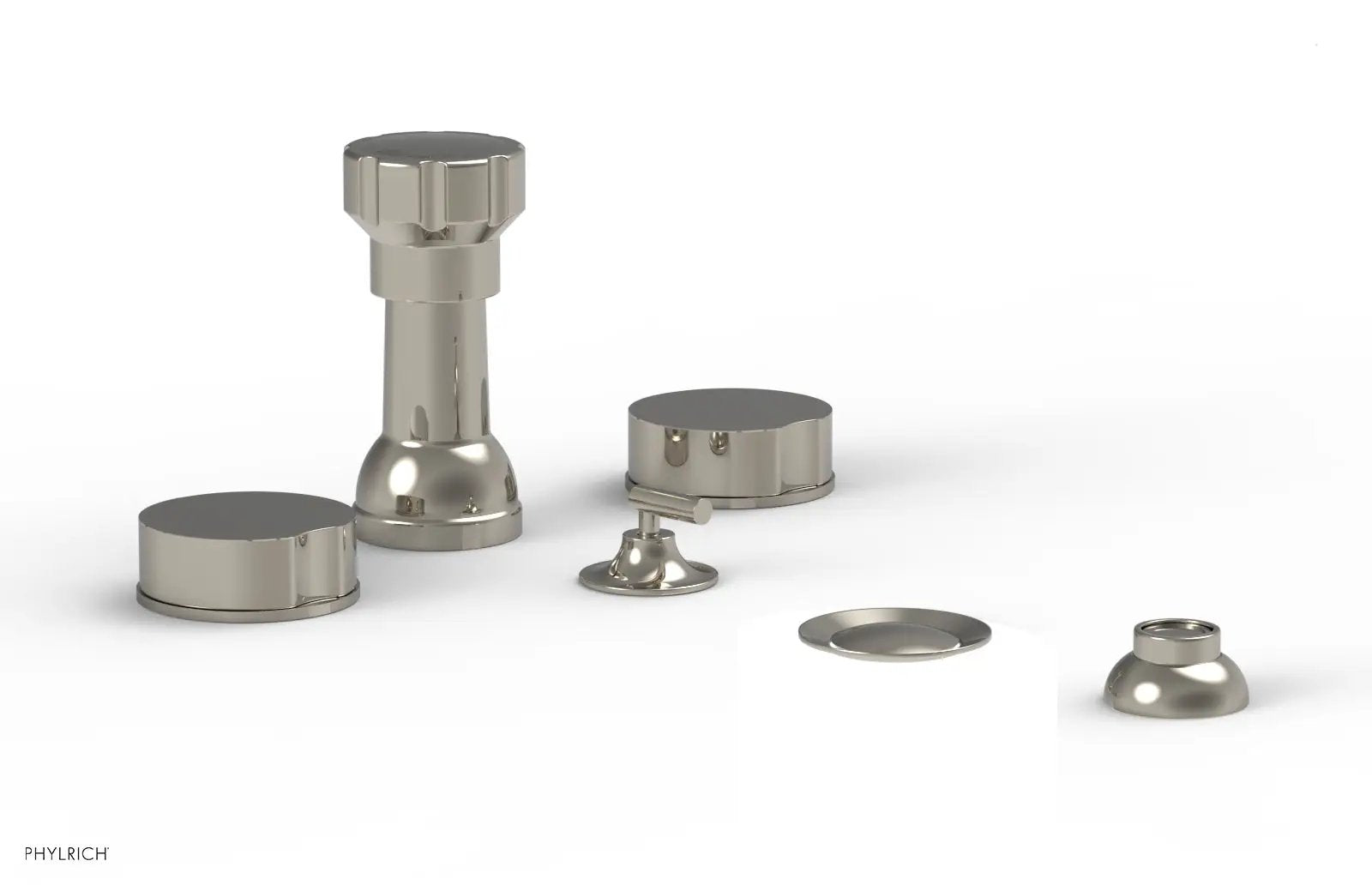 Phylrich CIRC Four Hole Bidet Set - Round Handles by Phylrich