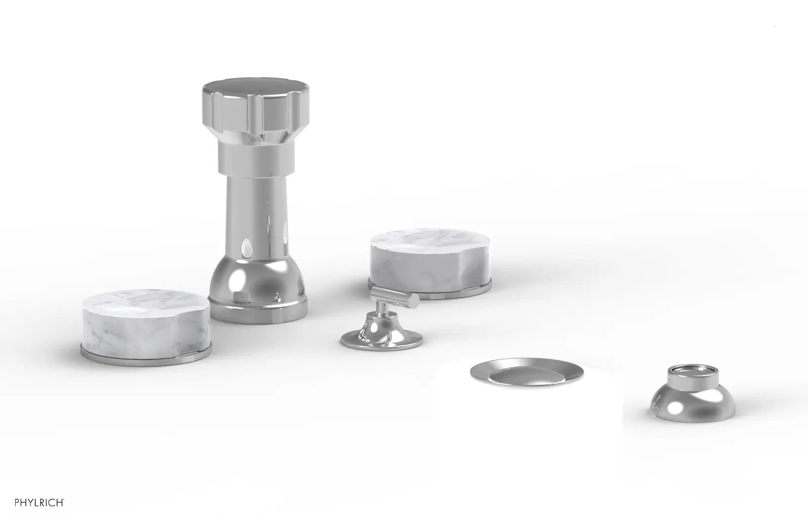 polished chrome bidet set