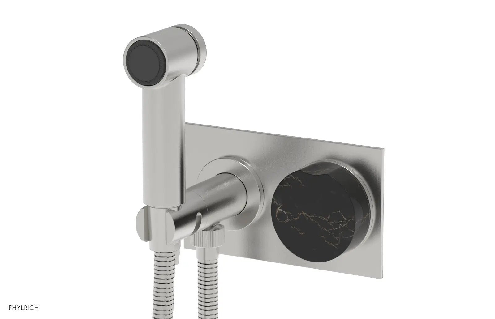 Phylrich CIRC Wall Mounted Bidet, Black Marble Handle by Phylrich