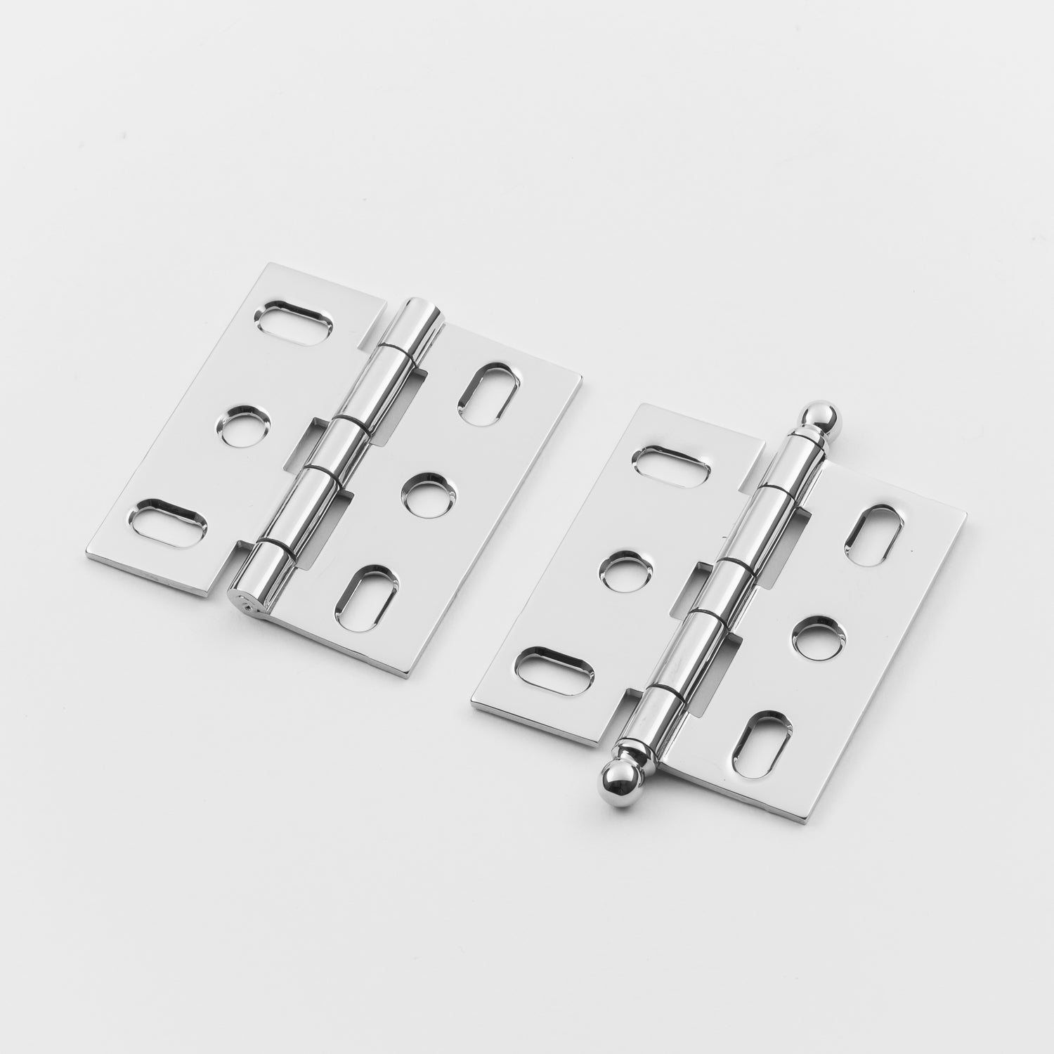 polished chrome hinge