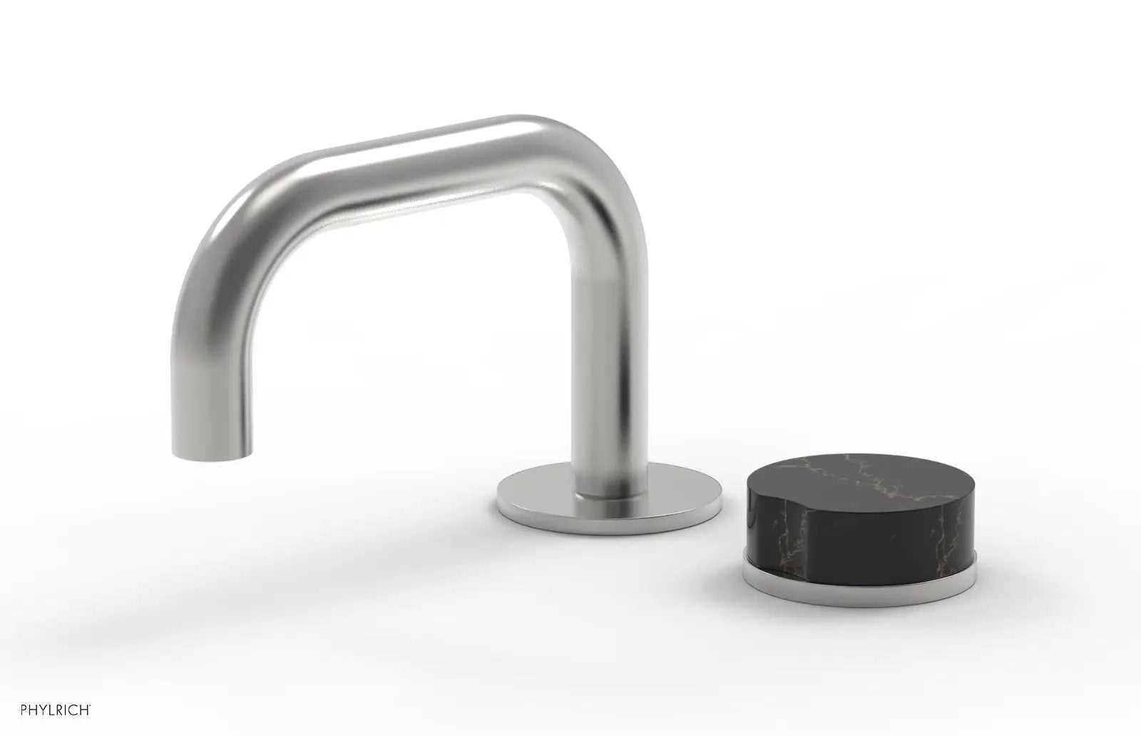 Phylrich CIRC Single Handle Faucet - Low Spout, Black Marble Handle by Phylrich