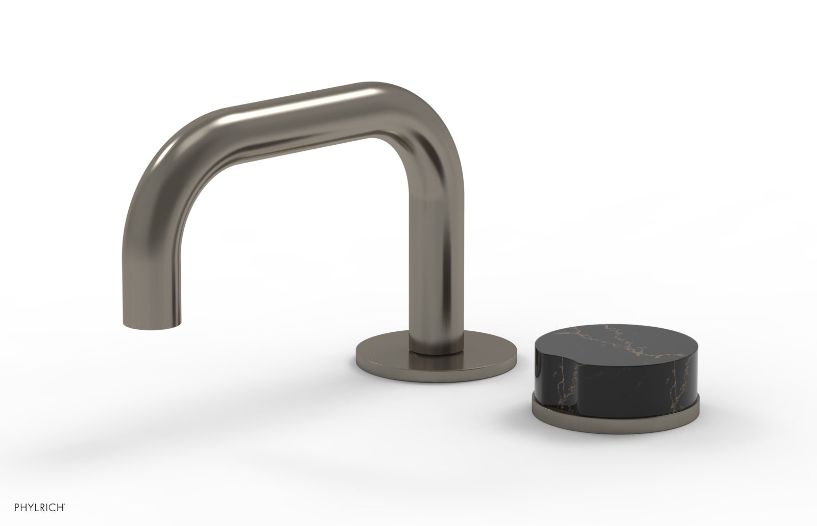 Phylrich CIRC Single Handle Faucet - Low Spout, Black Marble Handle by Phylrich