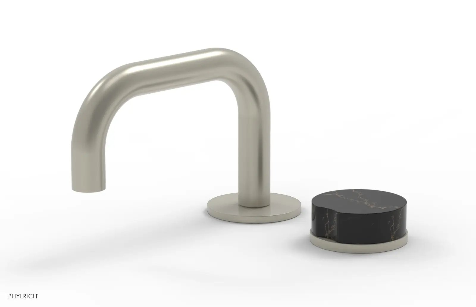 Phylrich CIRC Single Handle Faucet - Low Spout, Black Marble Handle by Phylrich