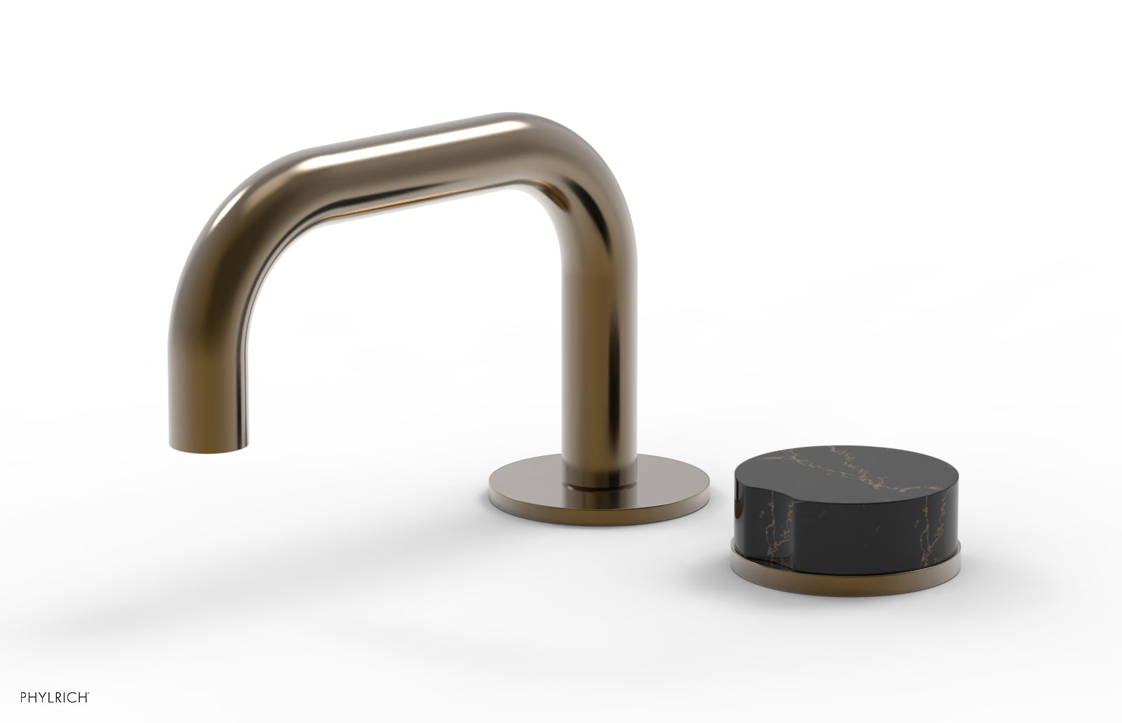 Phylrich CIRC Single Handle Faucet - Low Spout, Black Marble Handle by Phylrich