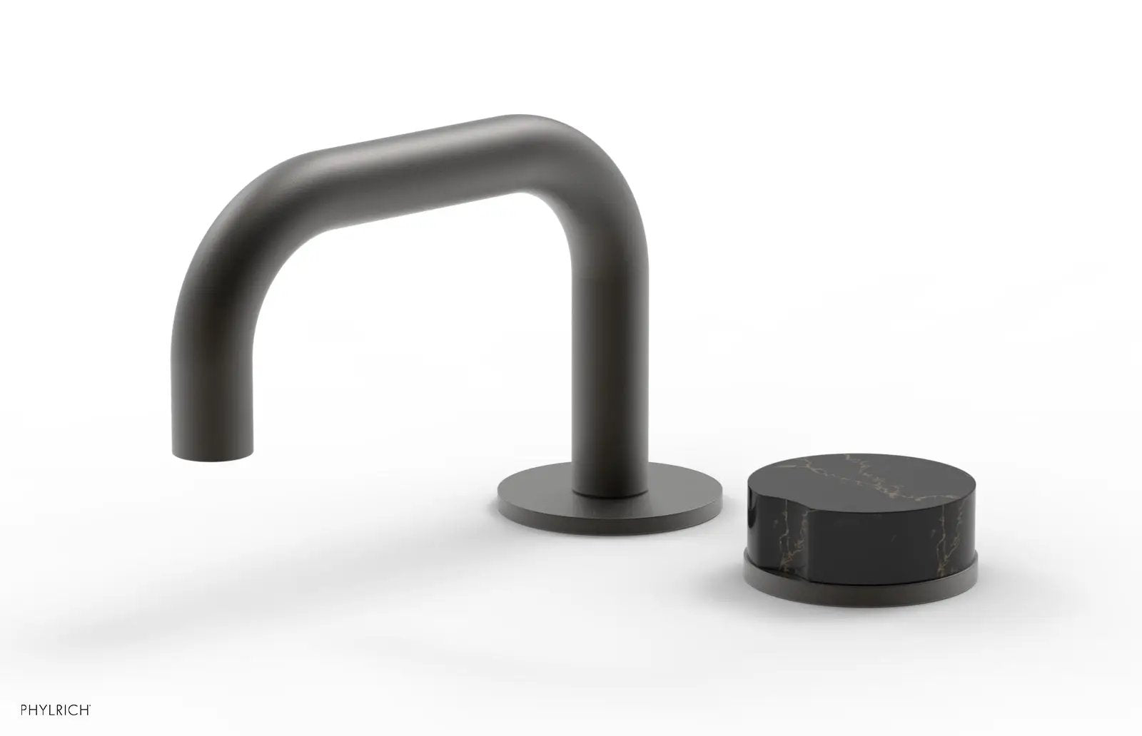 Phylrich CIRC Single Handle Faucet - Low Spout, Black Marble Handle by Phylrich