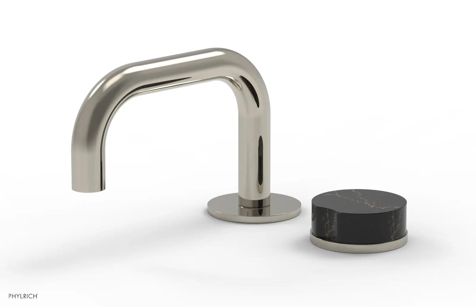 Phylrich CIRC Single Handle Faucet - Low Spout, Black Marble Handle by Phylrich