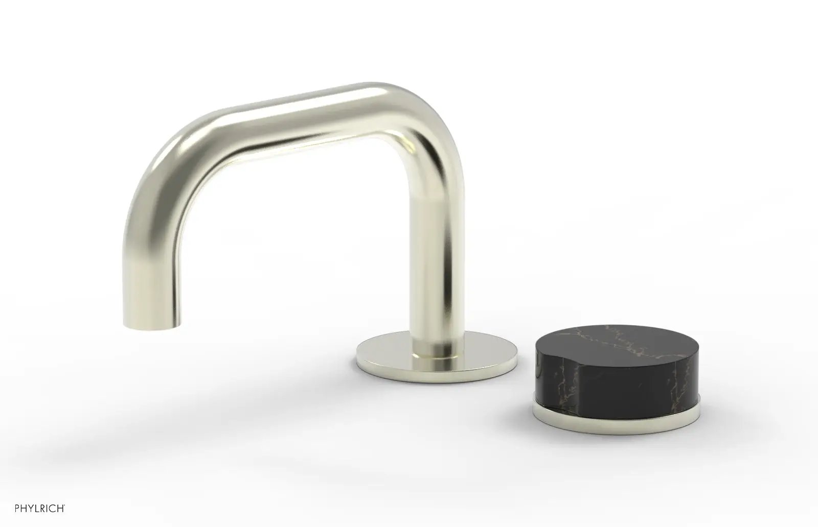Phylrich CIRC Single Handle Faucet - Low Spout, Black Marble Handle by Phylrich
