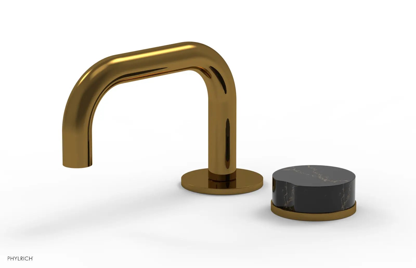 Phylrich CIRC Single Handle Faucet - Low Spout, Black Marble Handle by Phylrich