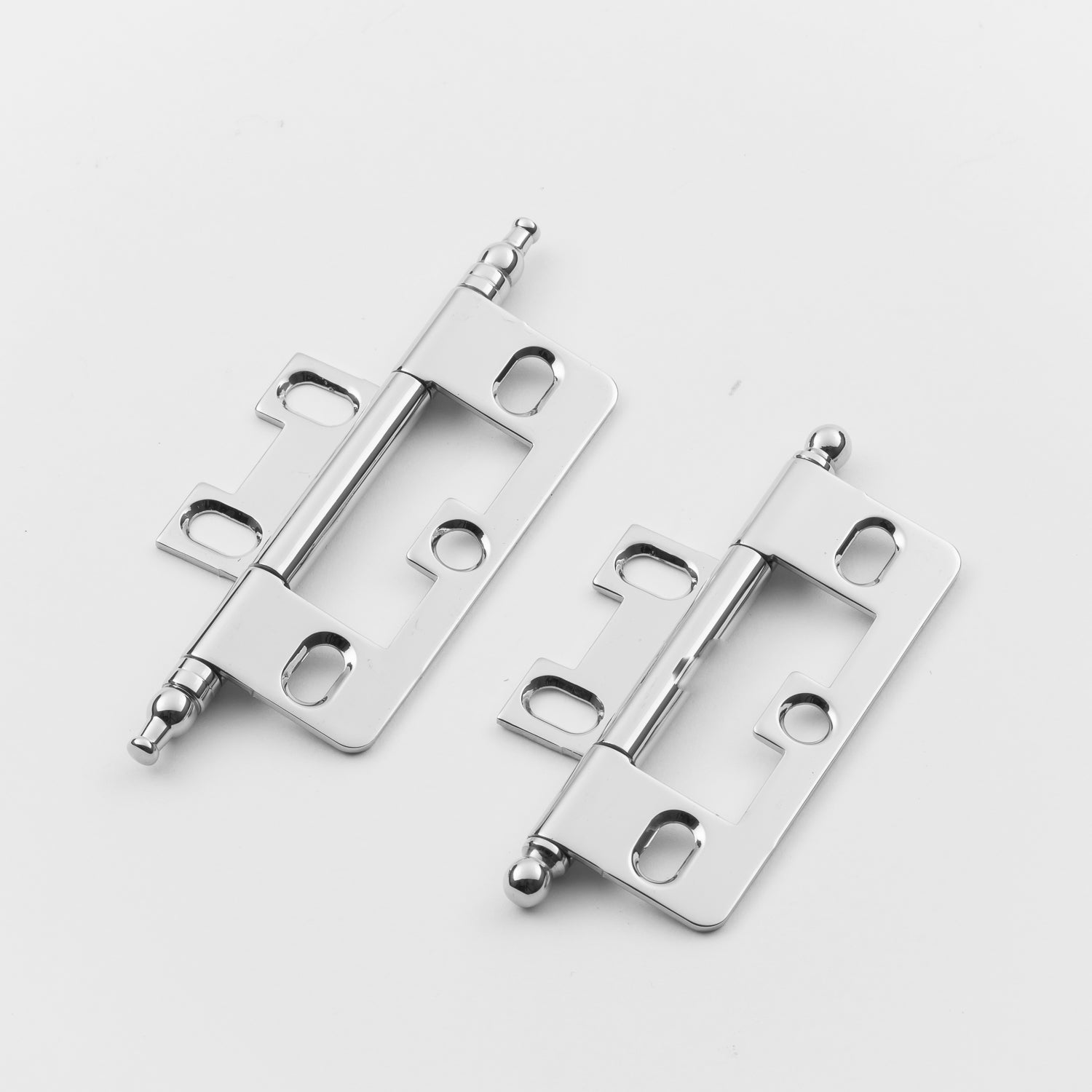 polished chrome hinge