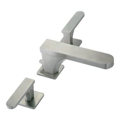 THG Paris Profile Metal with Lever Handles Widespread Lavatory Set with Drain