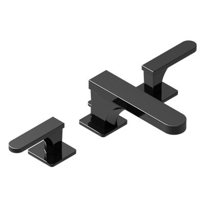 THG Paris Profile Metal with Lever Handles Widespread Lavatory Set with Drain by THG Paris