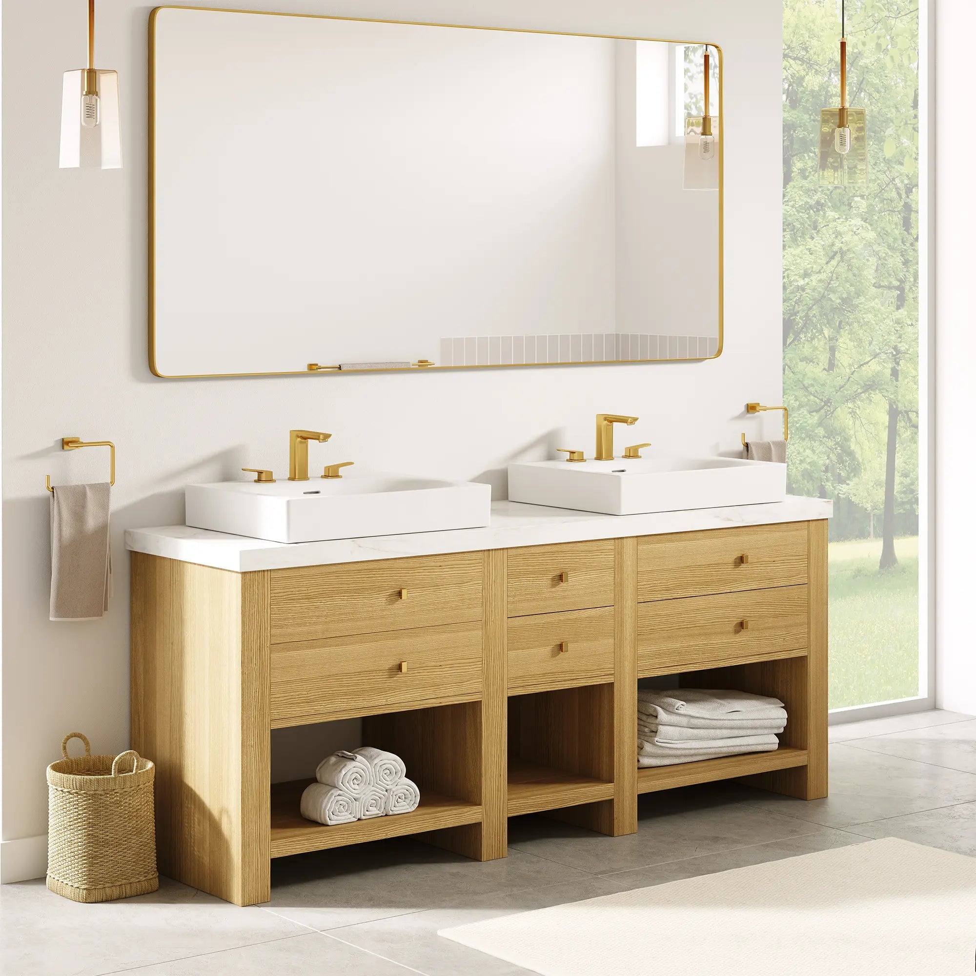 brushed cool sunrise towel ring