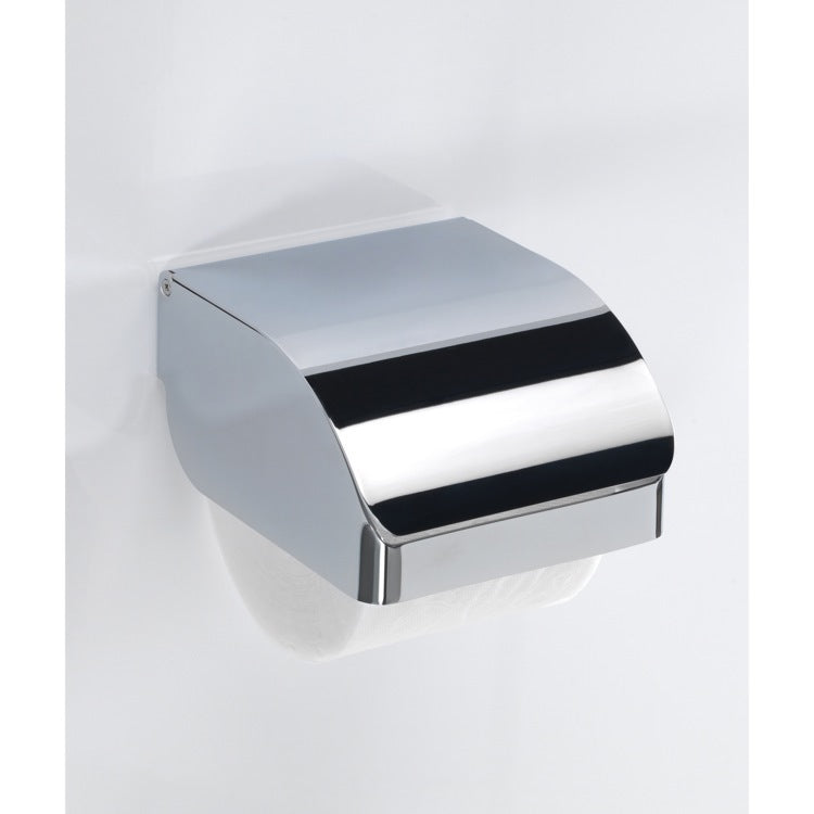 polished chrome toilet paper holder