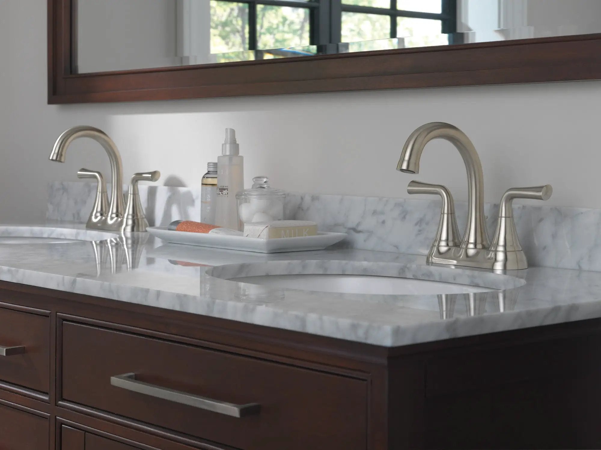 stainless bathroom faucet
