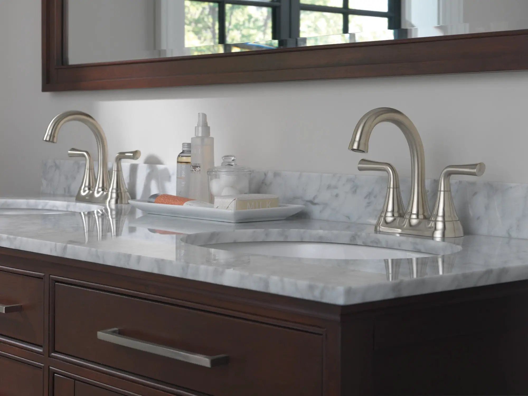 stainless bathroom faucet