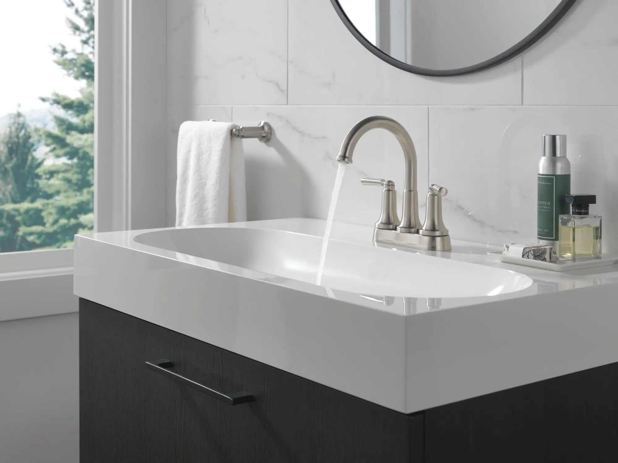 stainless bathroom faucet