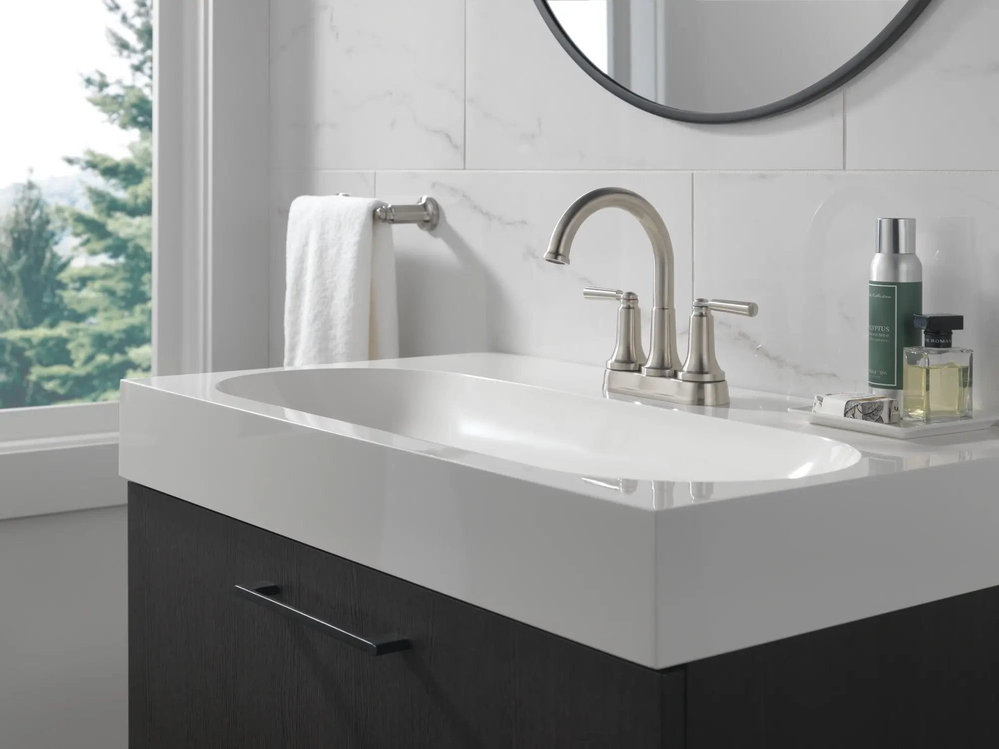 stainless bathroom faucet