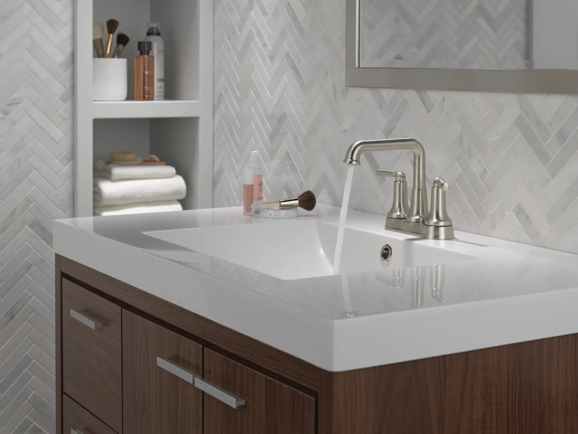 stainless bathroom faucet