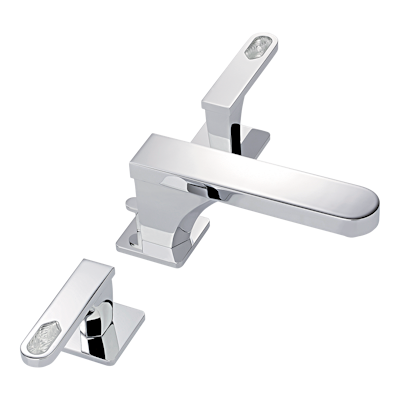 chrome polished faucet