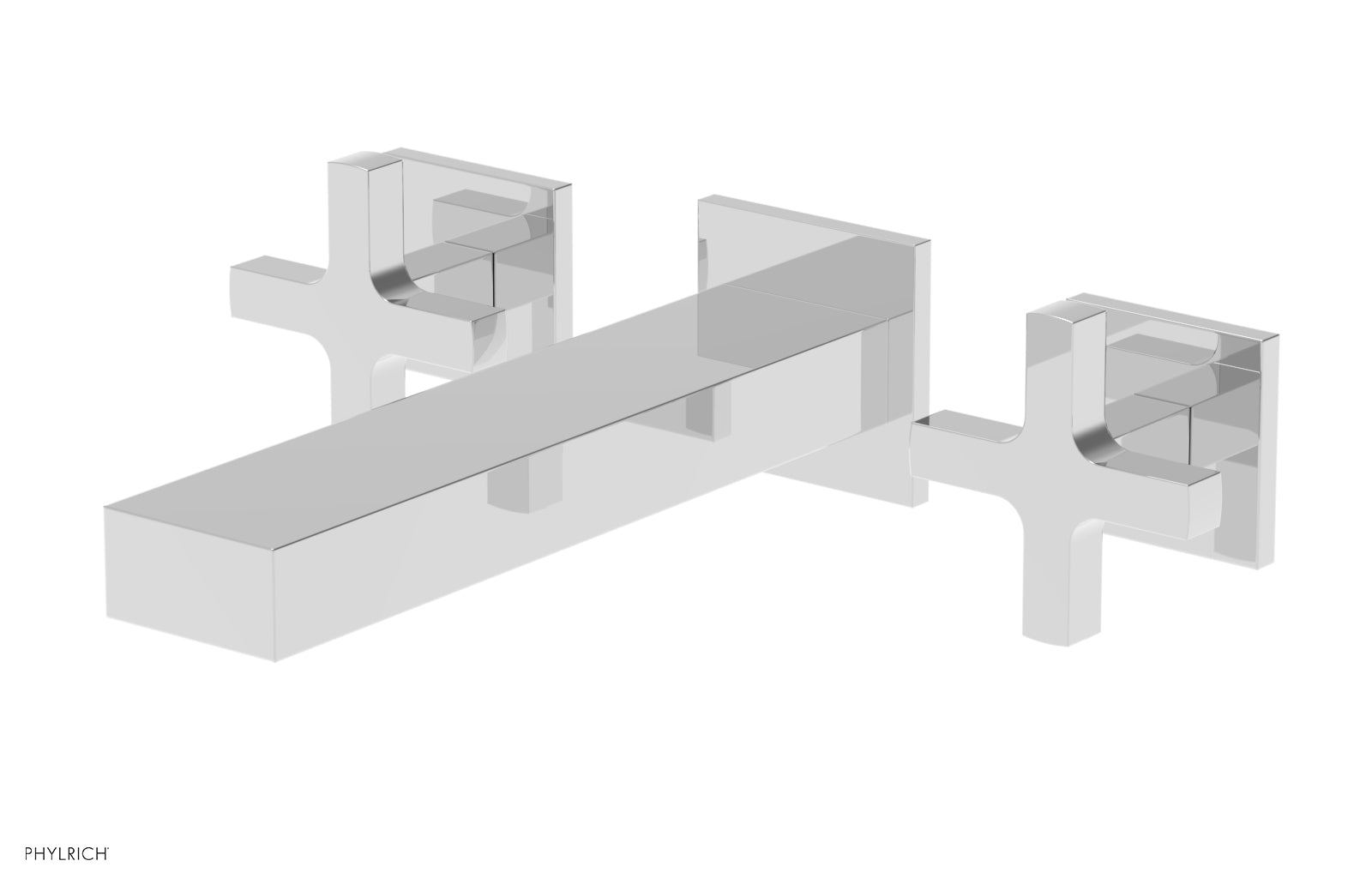 polished chrome tub set