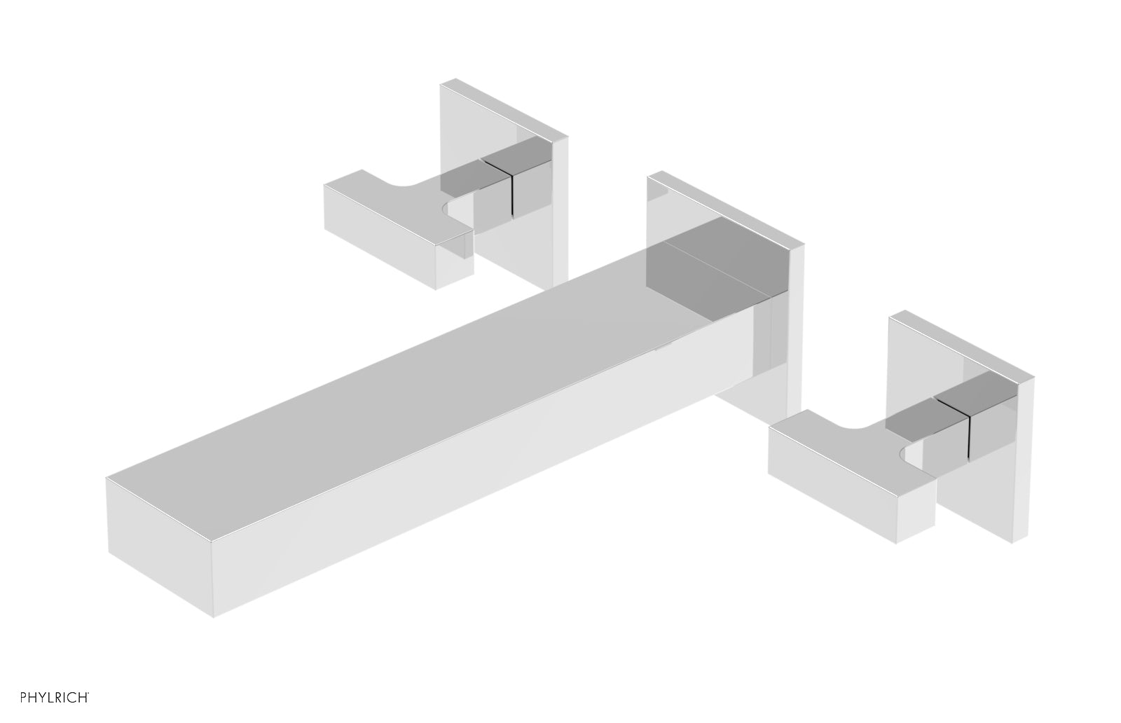 polished chrome tub set