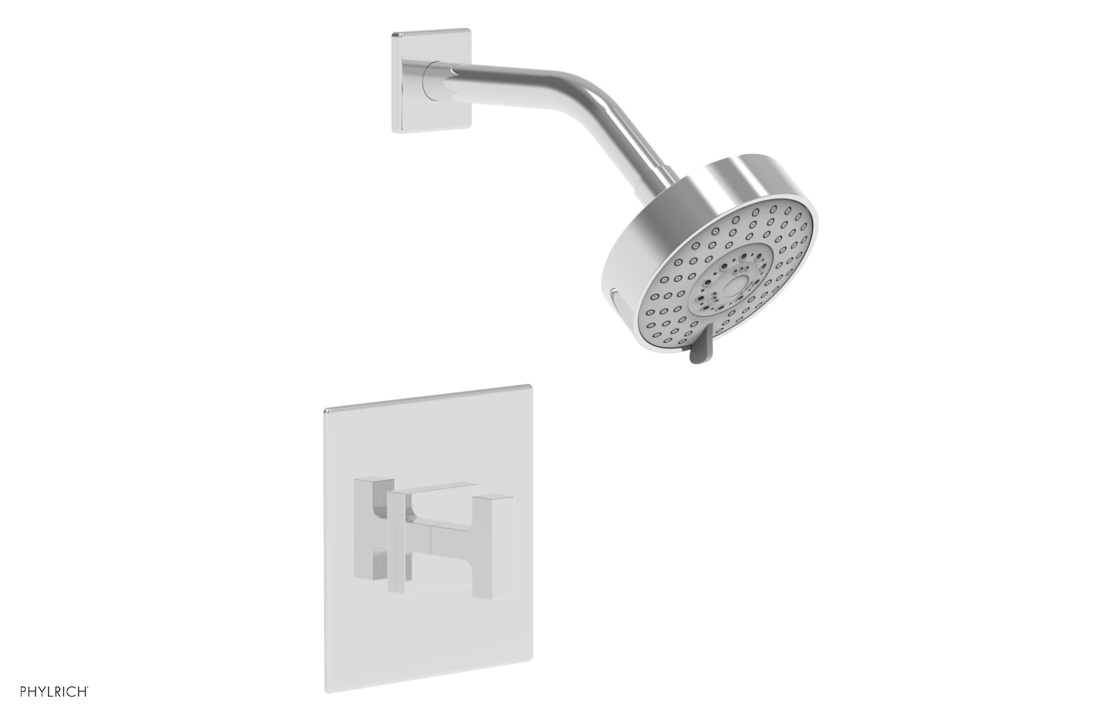 polished chrome shower set