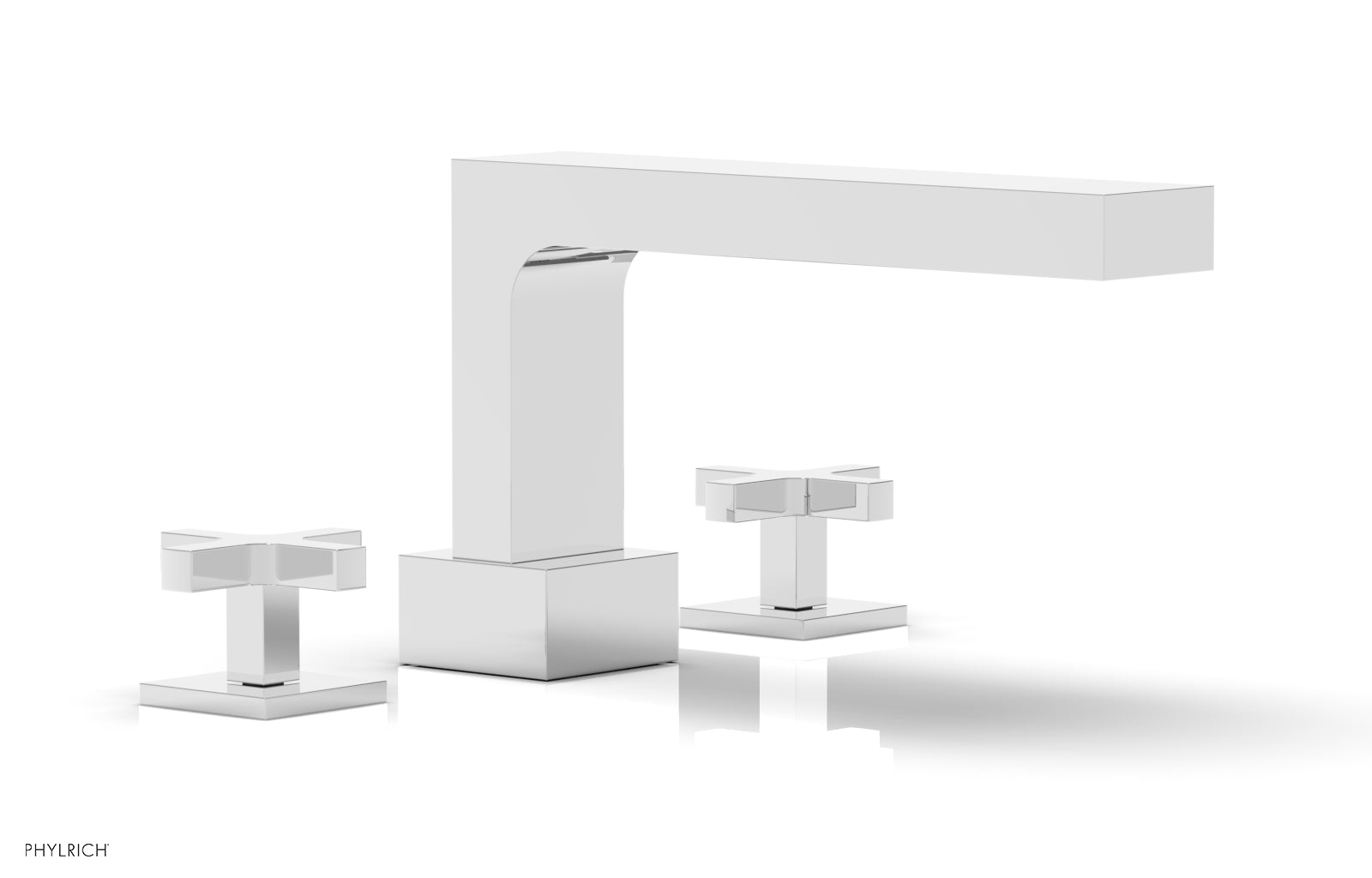 polished chrome tub set