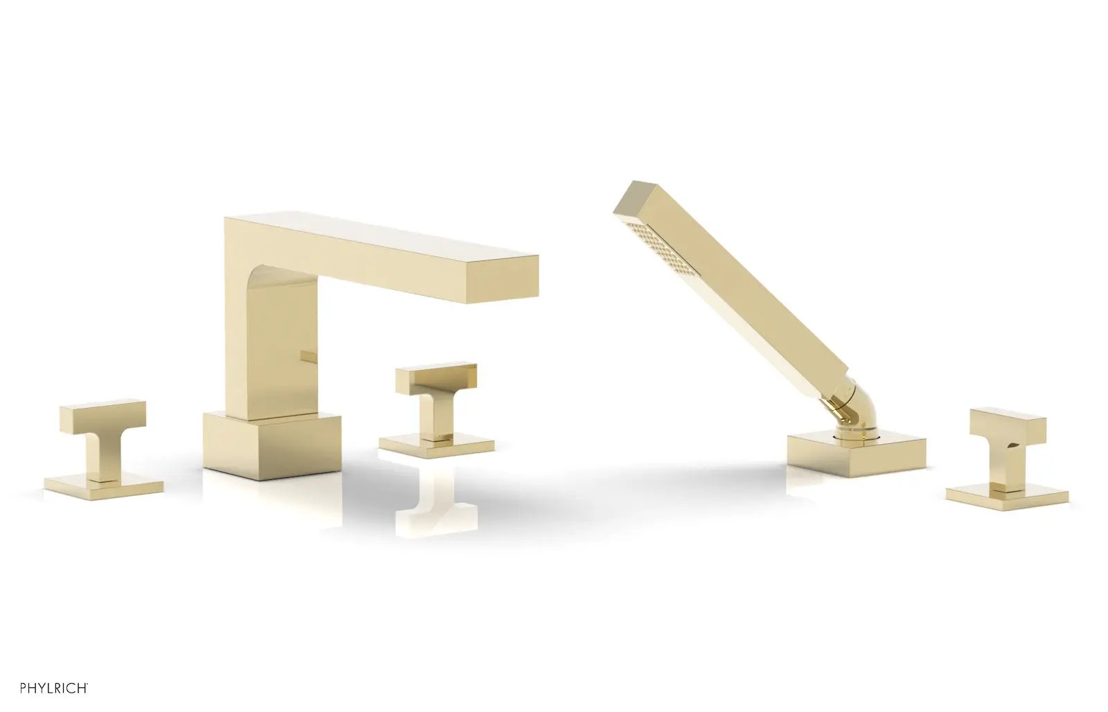 Phylrich CROI Deck Tub Set with Hand Shower - Lever Handles by Phylrich