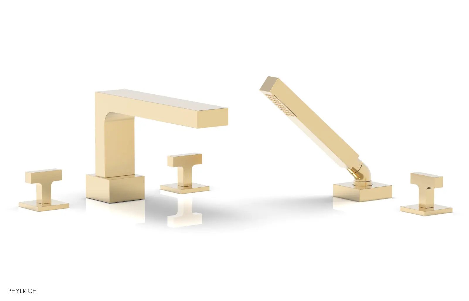Phylrich CROI Deck Tub Set with Hand Shower - Lever Handles by Phylrich