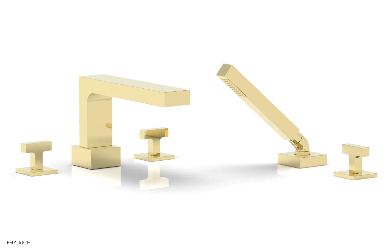 Phylrich CROI Deck Tub Set with Hand Shower - Lever Handles by Phylrich