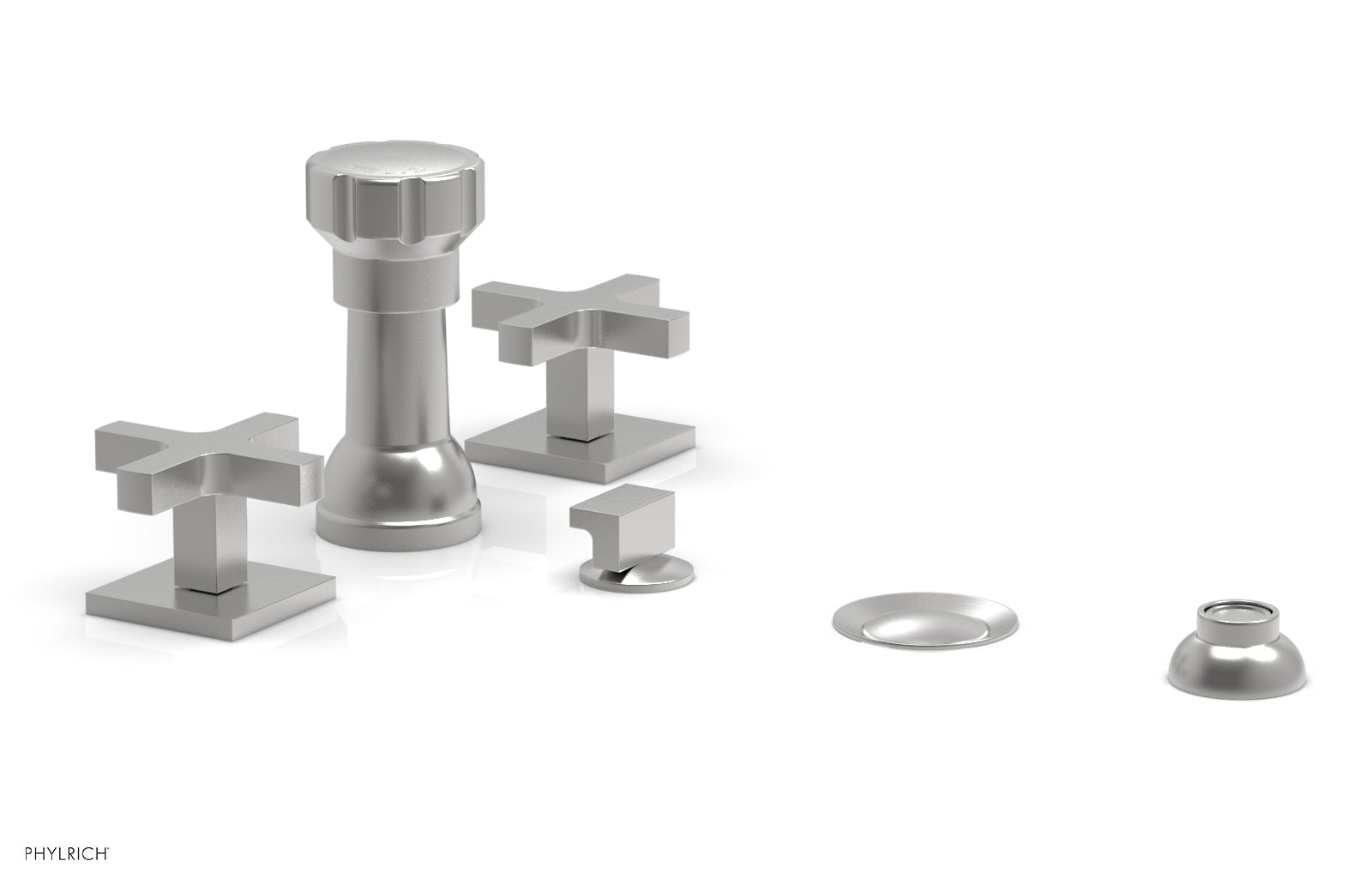 Phylrich CROI Four Hole Bidet Set - Cross Handles