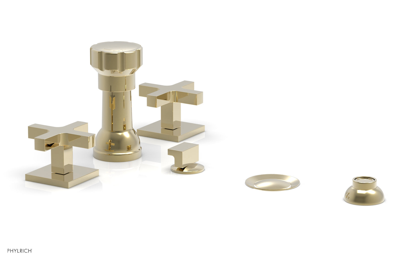 Phylrich CROI Four Hole Bidet Set - Cross Handles by Phylrich