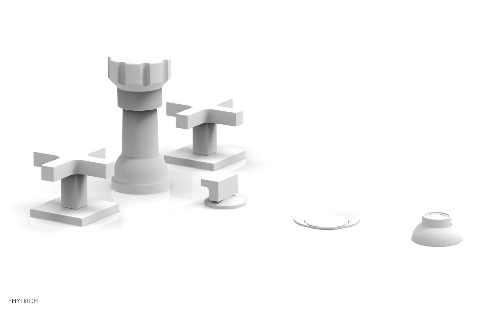 Phylrich CROI Four Hole Bidet Set - Cross Handles by Phylrich